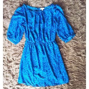 Bright Blue Cheetah Print Dress